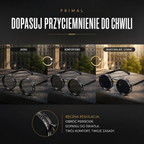Polaryzacyjne okulary przeciwsłoneczne z regulacją przyciemnienia